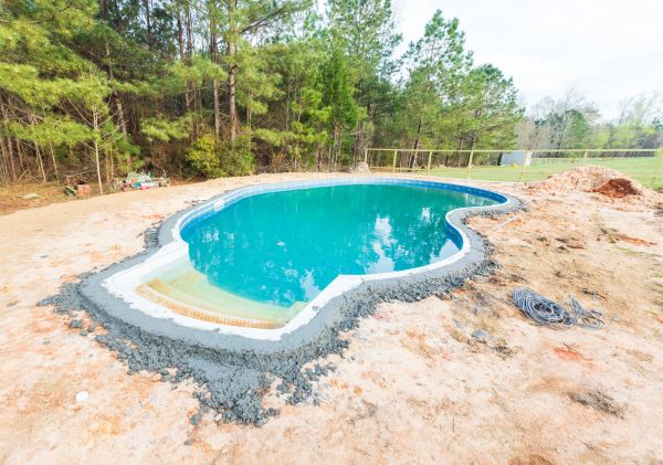 Pool Landscape Leveling in Shelton