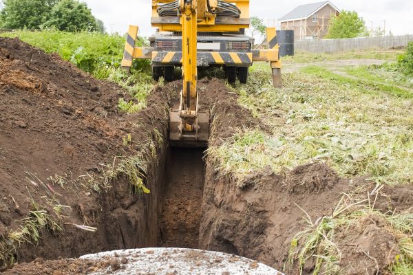 Drainage Trench Installation in Shelton