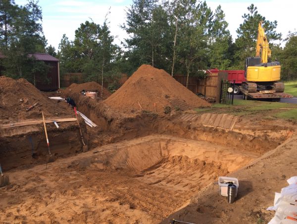 Pool Site Excavation in Shelton